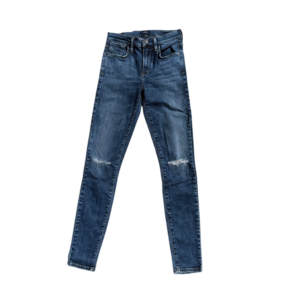 Agolde‎ Sophie Mid Rise Skinny Jeans distressed Blue Denim Women's Size 25